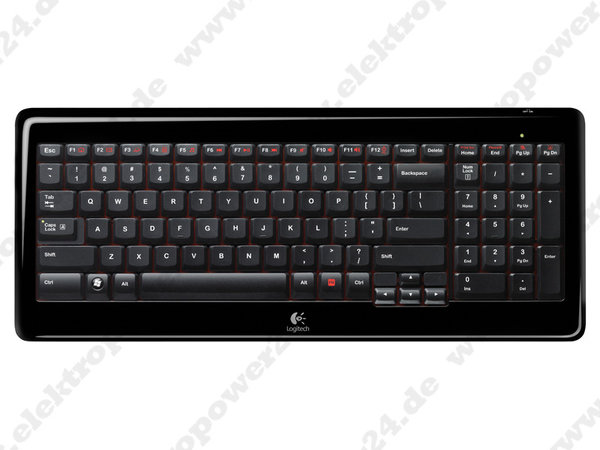 Logitech Wireless Keyboard K340 DE, komfortable platzsparende Funktastatur
