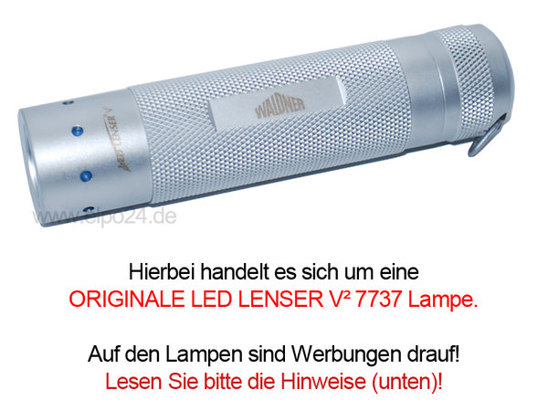 LED LENSER V2 7737 Taschenlampe mit Gürteltasche NEU