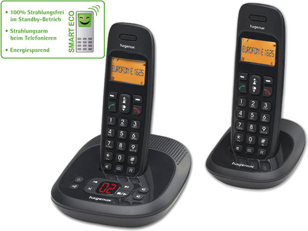 Hagenuk Eurofon E1625 DUO Telefon-Set mit AB NEU