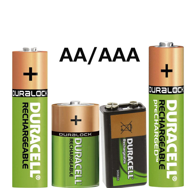 2x Duracell Ni-Mh AA | AAA Akkus aufladbare Batterie