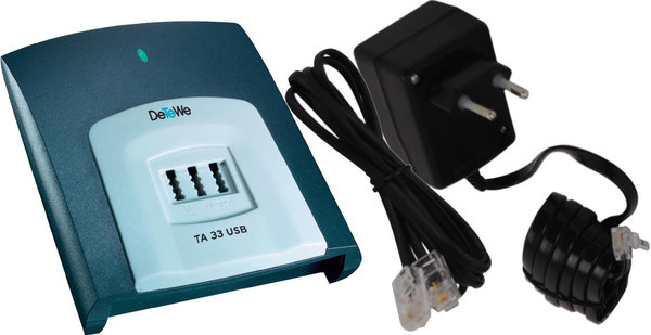 DeTeWe ISDN analog umwandler TA 33 USB - 3x analog 1x ISDN Terminaladapter CLIP
