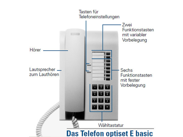 Siemens Optiset E Basic Systemtelefon schwarz - refurbished